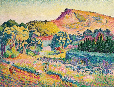 ले कैप नेग्रे के साथ लैंडस्केप; लैंडस्केप विथ केप नेग्रे, 1906 द्वारा Henri Edmond Cross