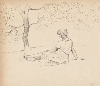 "लॉन्ड्रेस इन प्रोवेंस" के लिए अध्ययन, c.1885-89 द्वारा हेनरी एडमंड क्रॉस