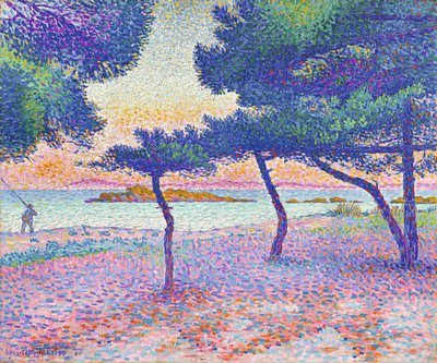 सेंट-क्लेयर, 1896 में समुद्र तट। द्वारा Henri Edmond Cross