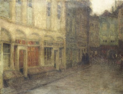 Ypres, Dusk, c.1898 (कैनवास पर तेल) में स्क्वायर द्वारा हेनरी यूजीन ऑगस्टिन ले सिडानर