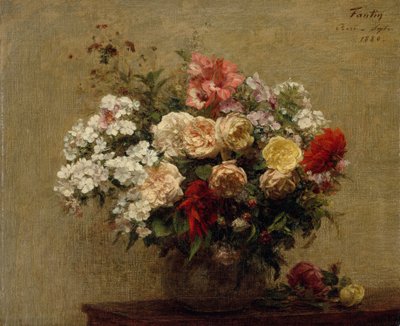 ग्रीष्मकालीन फूल, 1880। द्वारा Ignace Henri Jean Fantin Latour
