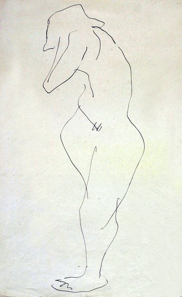 सोफी न्यूड, मुड़ना द्वारा Henri Gaudier Brzeska