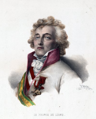 प्रिंस चार्ल्स जोसेफ डी लिग्ने (1735-1814) का पोर्ट्रेट - चार्ल्स-जोसेफ का पोर्ट्रेट, प्रिंस डी लिग्ने - ग्रेवेडन द्वारा, पियरे लुई हेनरी (1776-1860) द्वारा हेनरी ग्रेव्डन