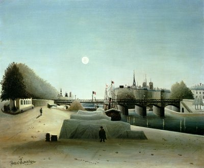 पोर्ट सेंट-निकोलस, इविंग, I.188 से इले सेंट-लुई का एक दृश्य द्वारा Henri J.F. Rousseau