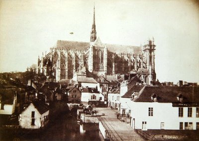 अमीन्स कैथेड्रल, c.1851-52 (कैलोटाइप) द्वारा हेनरी जीन लुइस ले सेक