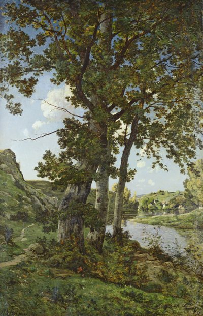 1875 के चेटो-रेनार्ड के ओक्स द्वारा Henri Joseph Harpignies