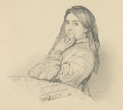उनकी माँ का चित्रण, 1851। द्वारा हेनरी लेहमन