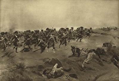 क्वाटर ब्रा की लड़ाई, 1815 (उत्कीर्णन) द्वारा हेनरी लुई ड्यूप्रे