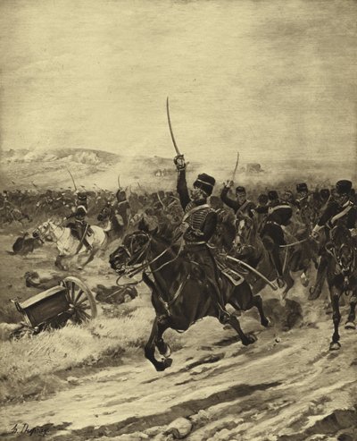 लाइट ब्रिगेड का प्रभार, बालाक्लाव की लड़ाई, 1854 (गुरुत्वाकर्षण) द्वारा हेनरी लुई ड्यूप्रे