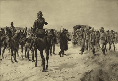 Paardeberg में Piet Cronje का समर्पण, 1900 (उत्कीर्णन) द्वारा हेनरी लुई ड्यूप्रे