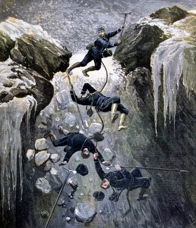 आल्प्स में एक भयानक दुर्घटना, 1892 द्वारा हेनरी मेयर