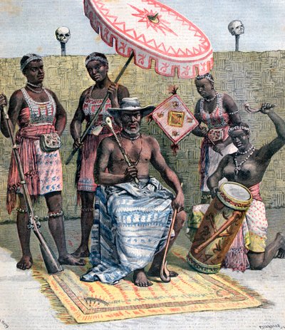 बेहाँज़िन, किंग ऑफ डाहेमी, 1892 द्वारा हेनरी मेयर