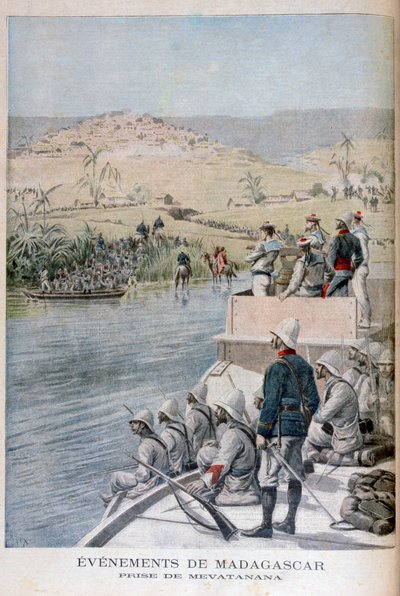 मेडागास्कर में घटनाक्रम: द कैप्चर ऑफ मेवातनाना, 1895 द्वारा हेनरी मेयर