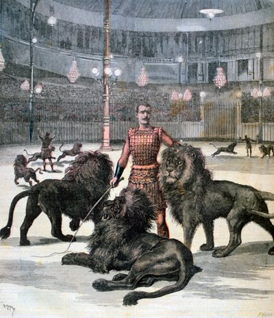 1891 में पेरिस के लियोपोड्रोम में शेर का शिकार द्वारा हेनरी मेयर