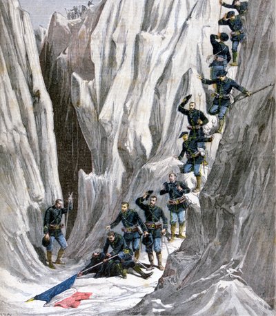 लेफ्टिनेंट बुजोन की खोज की लाश, फ्रांसीसी आल्प्स, 1891 द्वारा हेनरी मेयर