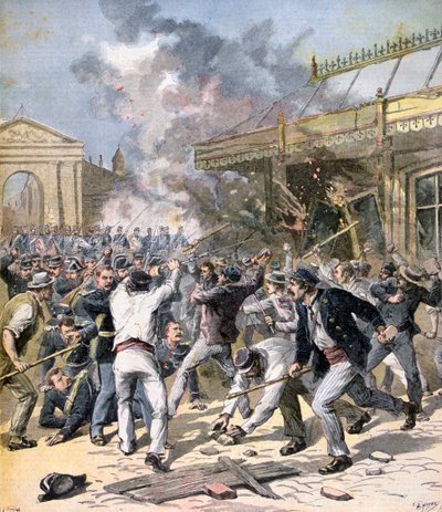 बोर्डो, एक्विटाइन, 1891 में दंगा द्वारा हेनरी मेयर