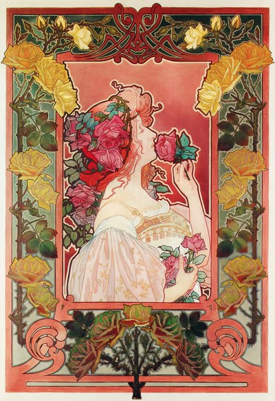 गुलाब की खुशबू, c.1890 (कैनवास पर तेल) द्वारा हेनरी एंटोनी थियोडोर लाइवमोंट