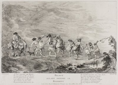 रेजिमेंट में शामिल होने के लिए जा रहे हैं, 1717 -26 द्वारा हेनरी साइमन थॉमसन