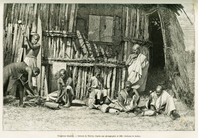 रसातल लोहार। कहानी को चित्रित करने के लिए थिरिएट द्वारा उत्कीर्णन, एक तस्वीर के बाद, वोयाज औ चोआ (एबिसिनी मेरिडियोनल) द्वारा हेनरी थिरिअत