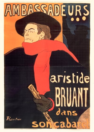 राजदूत: अरिस्टाइड ब्रूंट, 1892 द्वारा Henri de Toulouse Lautrec