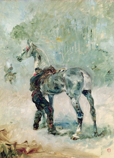 1879 में आर्टिलरीमैन ने अपने घोड़े को काटा द्वारा हेनरी डे टूलूस लॉटरेक