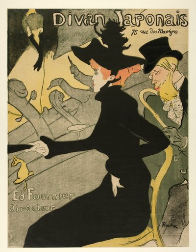 जापानी सोफे, पब। 1892 द्वारा Henri de Toulouse Lautrec