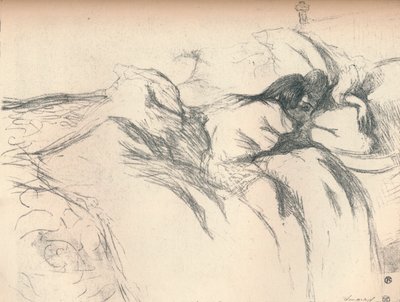 1896 में बेड में वुमन वेकिंग अप द्वारा Henri de Toulouse Lautrec