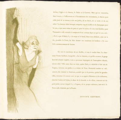 यवेटे गिल्बर्ट, 1894। द्वारा हेनरी डे टूलूस लॉटरेक