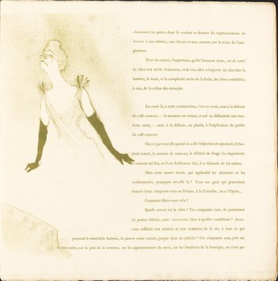 यवेटे गिल्बर्ट, 1894। द्वारा हेनरी डे टूलूस लॉटरेक