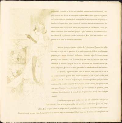 यवेटे गिल्बर्ट, 1894। द्वारा हेनरी डे टूलूस लॉटरेक