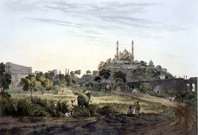 लखनऊ में एक दृश्य, प्लेट VII, डेनियल हैवेल द्वारा उकेरा गया (1785-1826) 1809 (उत्कीर्णन) द्वारा हेनरी (बाद में) नमक