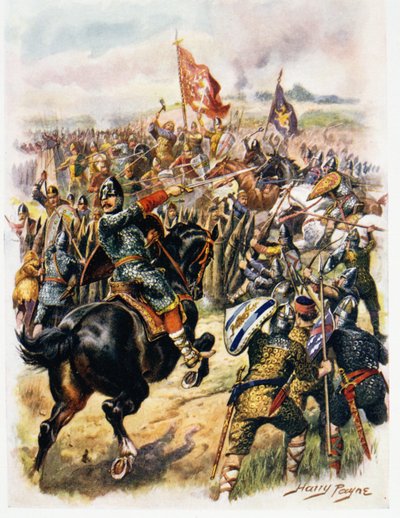 हैरोल्ड (c.1022-66) अंतिम स्टैंड, मेजर सीएच सिल्ली द्वारा &39;अंग्रेजी इतिहास की शानदार लड़ाइयों&39; का चित्र द्वारा हेनरी ए। पायने
