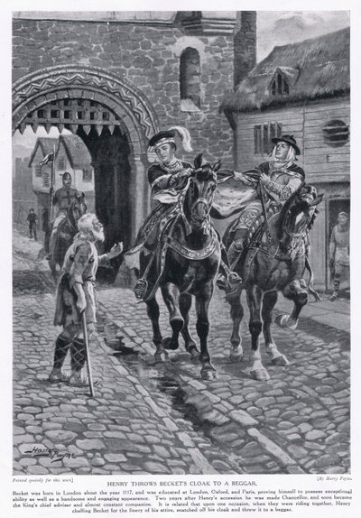 हेनरी ने बेकेट का लबादा AD1117, 1920 के भिखारी को दिया द्वारा हेनरी ए। पायने