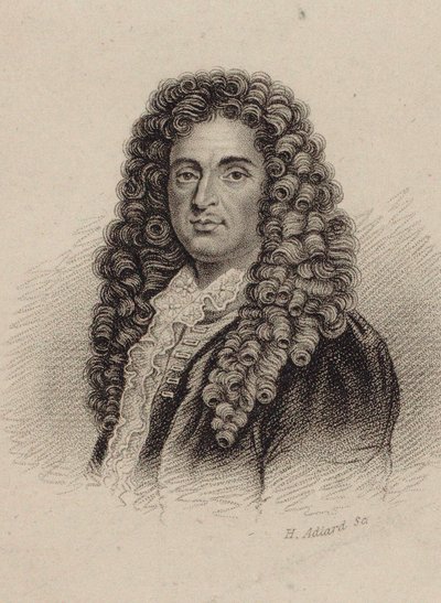 संगीतकार जीन-बैप्टिस्ट लुली 1632-1687 का पोर्ट्रेट। द्वारा हेनरी एडलार्ड