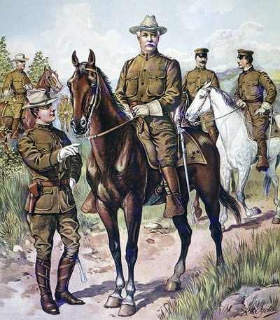 अमेरिकी सेना की फील्ड सर्विस यूनिफॉर्म 1902-07 (कलर लिथो) द्वारा हेनरी अलेक्जेंडर (बाद) ओग्डेन