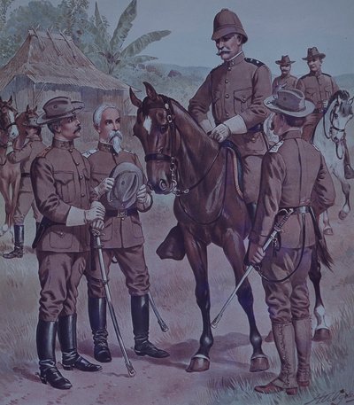 स्पेनिश-अमेरिकी युद्ध 1898, अमेरिकी सैनिकों ने क्यूबा में जनरल लॉटन, कमांडर सेकेंड डिवीजन, 5वीं सेना कोर पर चढ़ाई की द्वारा हेनरी अलेक्जेंडर ओग्डेन