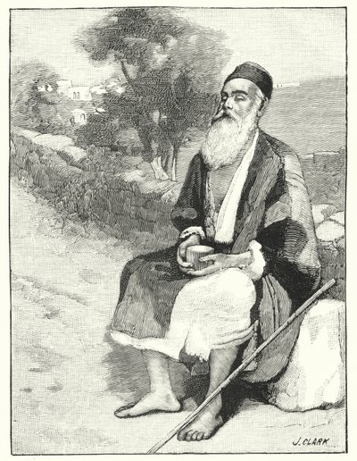 यरूशलेम के पास एक अंधा भिखारी (लिथो) द्वारा हेनरी एंड्रयू हार्पर
