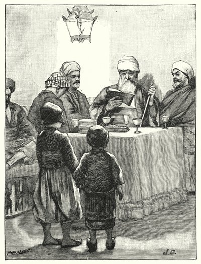 एक आधुनिक यहूदियों का फसह (लिथो) द्वारा हेनरी एंड्रयू हार्पर