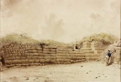 Housesteads, c.1848 (कागज पर पेंसिल और पानी के रंग) द्वारा हेनरी बर्डन रिचर्डसन