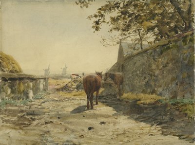 लीक पर बैरक की दीवारों का दृश्य, टाइन पर न्यूकैसल (कार्ड पर डब्ल्यूसी, कागज पर) द्वारा हेनरी बर्डन रिचर्डसन