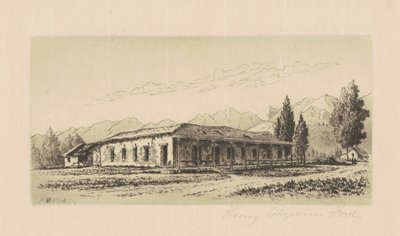 एगुइरे हाउस सांता बारबरा, सी। 1880. द्वारा हेनरी चैपमैन फोर्ड