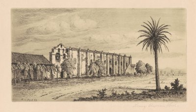 मिशन सैन गेब्रियल आर्कगेल, 1883। द्वारा हेनरी चैपमैन फोर्ड