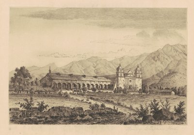 मिशन सांता बारबरा, 1883। द्वारा हेनरी चैपमैन फोर्ड