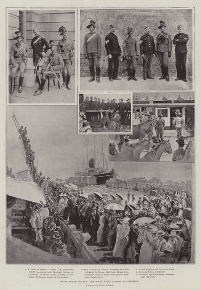 समुद्र के पार, न्यू साउथ वेल्स के एल्डरशॉट में लांसर्स द्वारा हेनरी चार्ल्स सेपिंग्स राइट