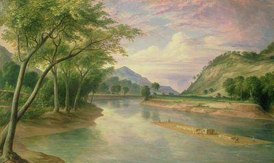 1855 में मैरिएट्टा के पास ओहियो नदी द्वारा हेनरी चेवर प्रैट