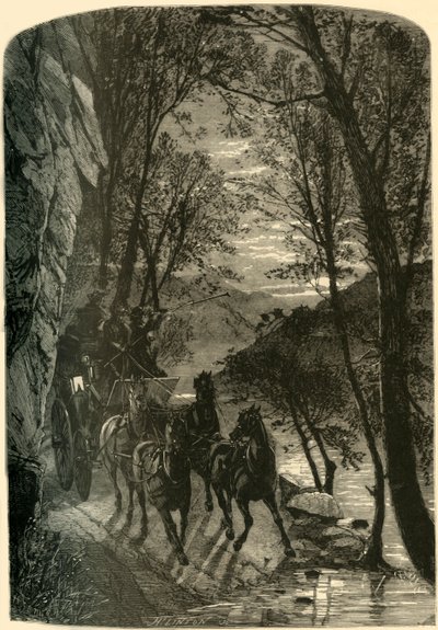 द लवर्स लीप - एप्रोच बाय नाइट', 1872। द्वारा हेनरी डफ लिंटन