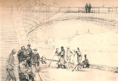 पहली पेरिस सड़क उनकी नदी थी, c1927, 1927 द्वारा हेनरी फ्रैंक्स वारिंग