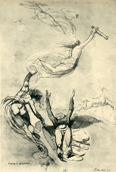 देवी-देवताओं के साथ मृत नायक, 1778, 1943। द्वारा जोहान हेनरिक फुसली