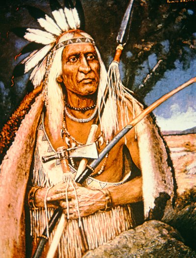 Iroquois प्रमुख (कैनवास पर तेल) द्वारा हेनरी एच। क्रॉस