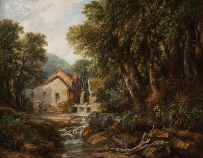 रॉसले, डर्बीशायर, 1867 में एक मिल द्वारा हेनरी हैरिस लाइन्स